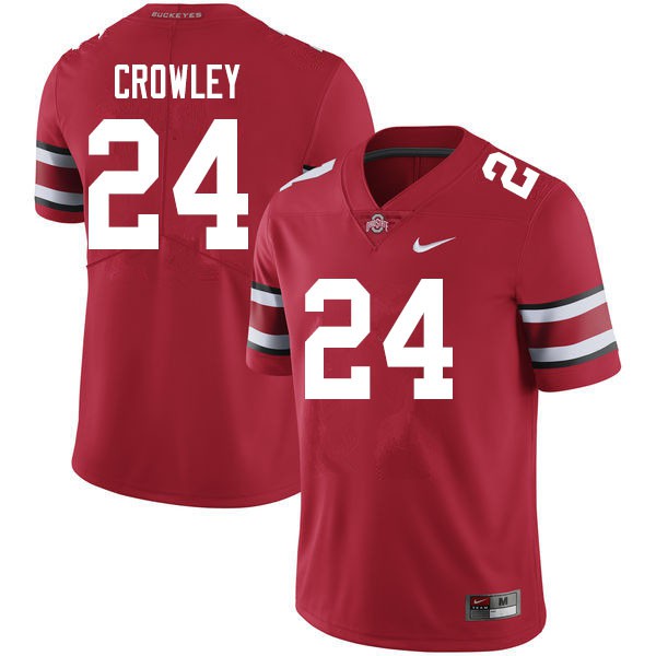 Ohio State Buckeyes #24 Marcus Crowley Men Stitched Jersey Scarlet